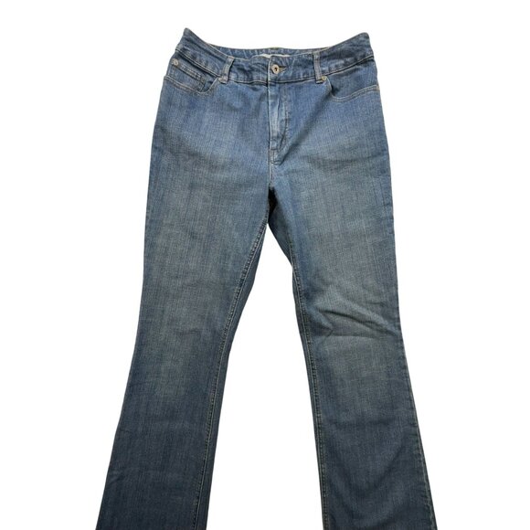 Chicos Platinum Womens Denim Bootcut Jeans Size 1 Reg Cotton/Spandex - Picture 5 of 11